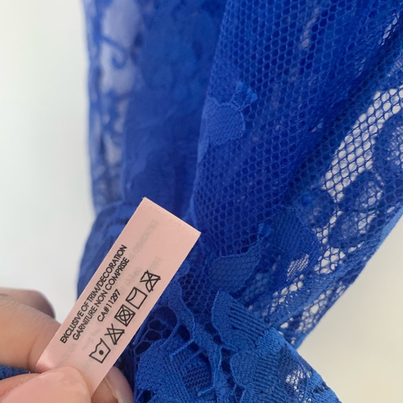 La Vie en Rose Blue Full Lace Slip - Picture 7 of 9